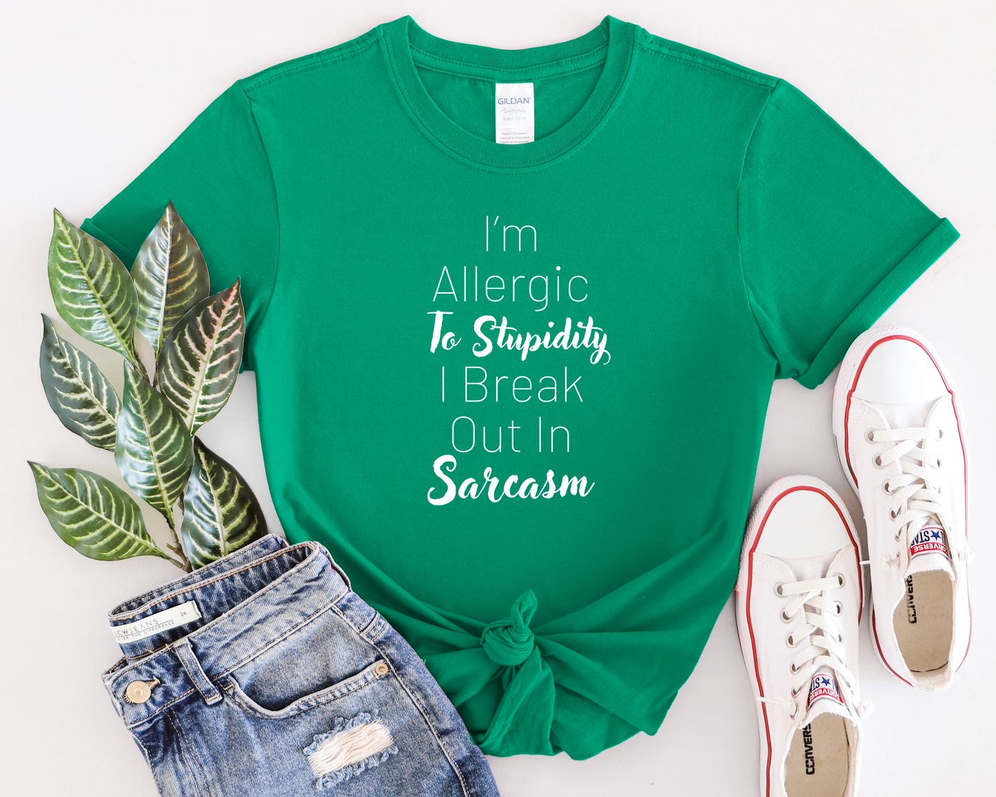 Allergic To Stupidity | Funny Statement Tee