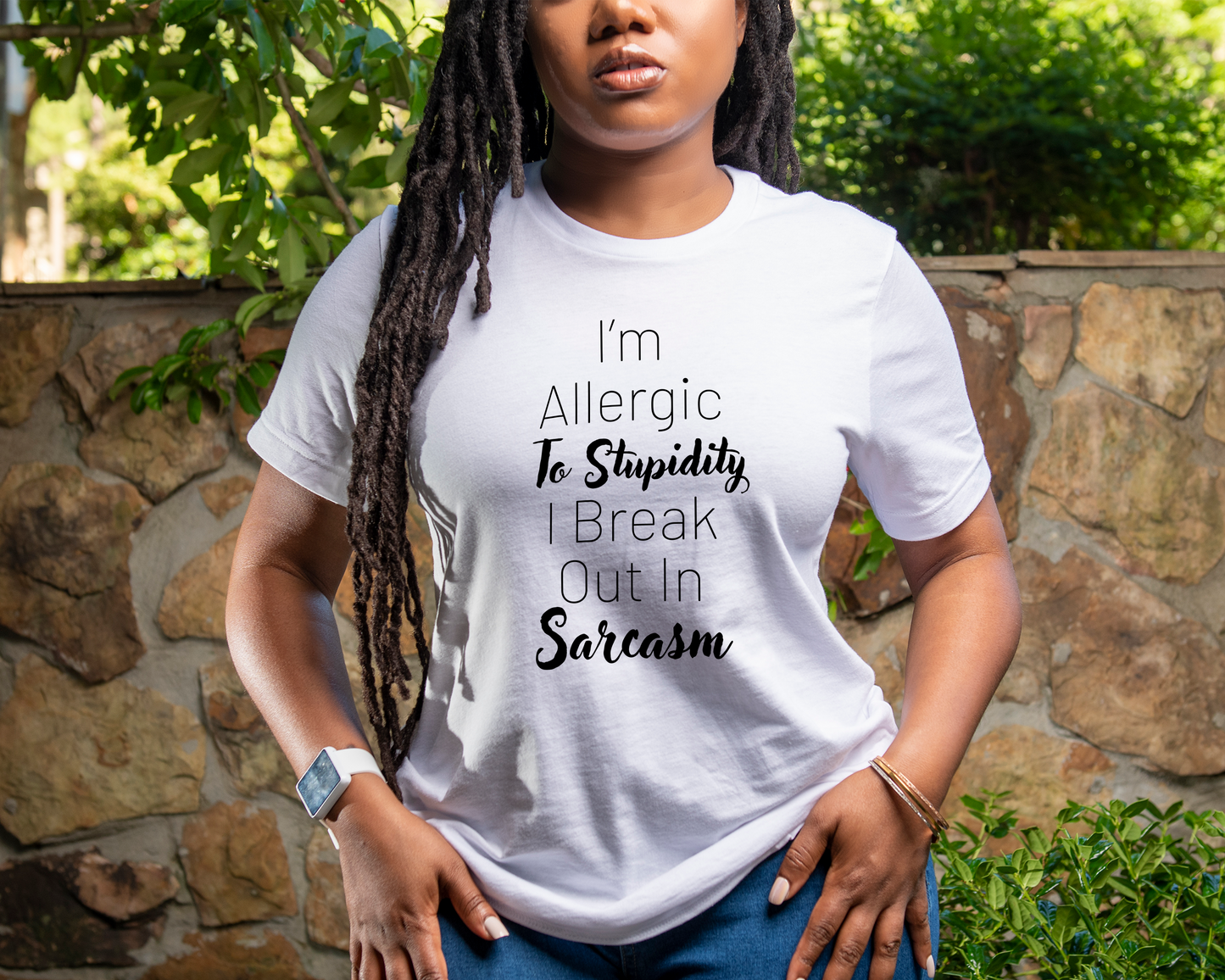 Allergic To Stupidity | Funny Statement Tee